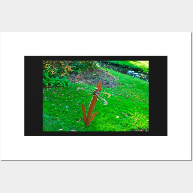 Dragon Fly in the garden in autumn Wall Art by fantastic-designs